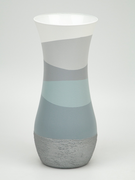 VAS art dekoracyjny szklany wazon stołowy szary 8268/260/sh235