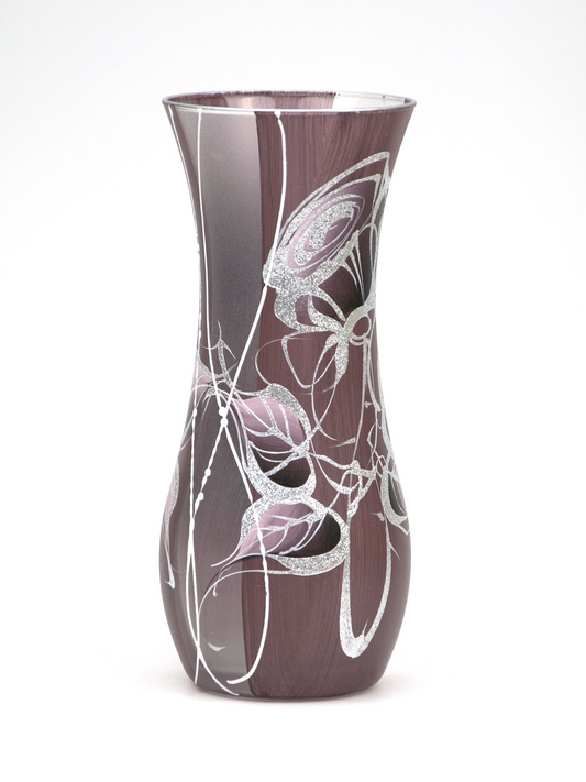 VAS art dekoracyjny szklany wazon stołowy brązowy 8268/260/sh105