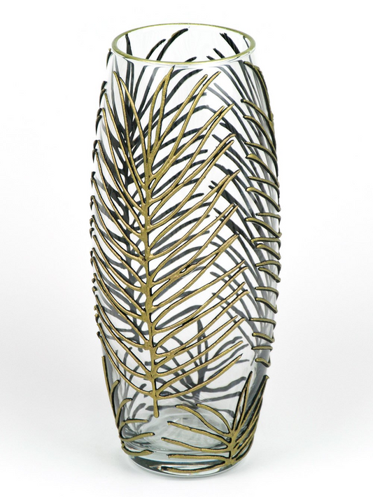 VAS artystyczny szklany owalny wazon na kwiaty Home Decor 7736/250/sh142