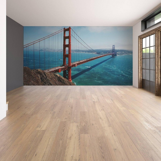 TAPETY Naklejka ścienna z mostu Golden Gate - sztuka ścienna z panoramą San Francisco