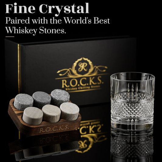 Zestaw upominkowy z kamieniami do whisky i szkłem kryształowym - Kubek Reserve (11,7 uncji)